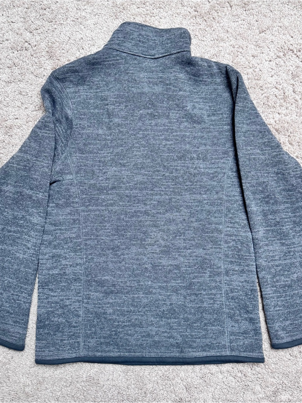 Patagonia north face boys micro fleece blue gray jacket pullover zip sweatshirt - Picture 5 of 5